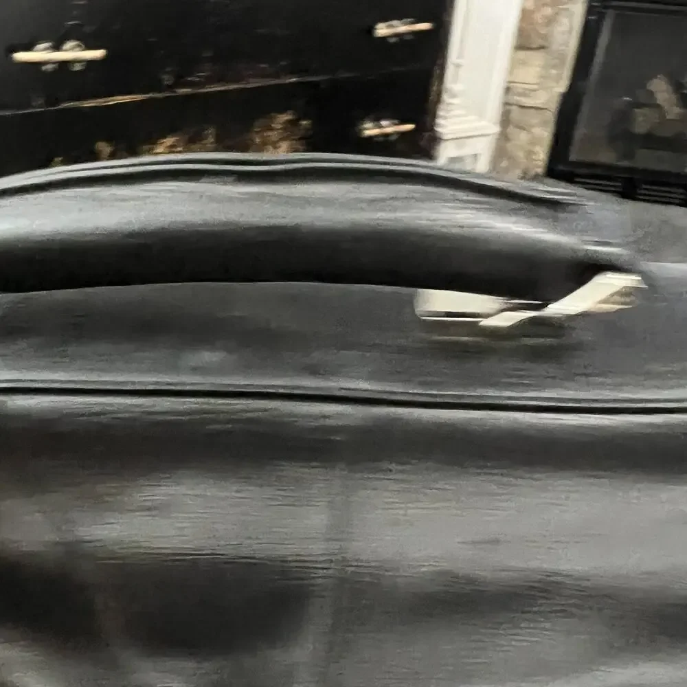 BOSCA Black Soft Leather Double Gusset Flapover Briefcase Messenger Bag